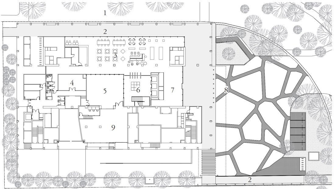 Floor plan with beacon locations